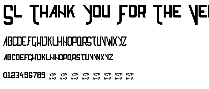 SL Thank You For The Venom font